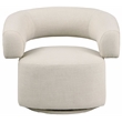 Meridian Furniture Niya Beige Linen Textured Fabric Swivel Accent Chair