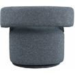 Meridian Furniture Niya Blue Linen Textured Fabric Swivel Accent Chair
