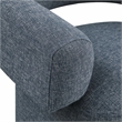 Meridian Furniture Niya Blue Linen Textured Fabric Swivel Accent Chair