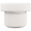 Meridian Furniture Niya Cream Linen Textured Fabric Swivel Accent Chair