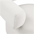 Meridian Furniture Niya Cream Linen Textured Fabric Swivel Accent Chair