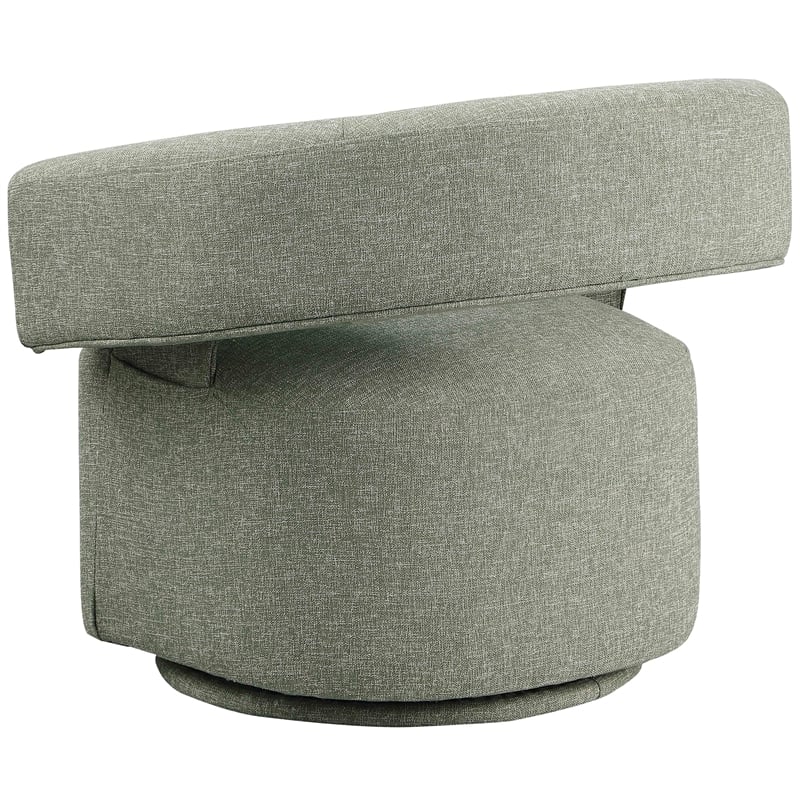 Meridian Furniture Niya Green Linen Textured Fabric Swivel Accent Chair
