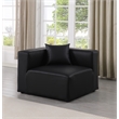 Meridian Furniture Cube Black Vegan Leather Corner Chair