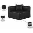 Meridian Furniture Cube Black Vegan Leather Corner Chair