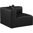 Meridian Furniture Cube Black Vegan Leather Corner Chair