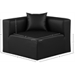Meridian Furniture Cube Black Vegan Leather Corner Chair