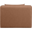 Meridian Furniture Cube Brown Vegan Leather Armless Chair