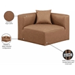 Meridian Furniture Cube Brown Vegan Leather Corner Chair