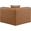 Meridian Furniture Cube Brown Vegan Leather Corner Chair