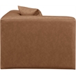 Meridian Furniture Cube Brown Vegan Leather Corner Chair