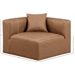 Meridian Furniture Cube Brown Vegan Leather Corner Chair