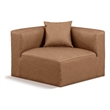 Meridian Furniture Cube Brown Vegan Leather Corner Chair