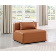 Meridian Furniture Cube Cognac Vegan Leather Armless Chair