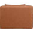 Meridian Furniture Cube Cognac Vegan Leather Armless Chair