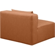 Meridian Furniture Cube Cognac Vegan Leather Armless Chair