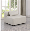 Meridian Furniture Cube Cream Vegan Leather Armless Chair