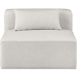 Meridian Furniture Cube Cream Vegan Leather Armless Chair