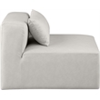 Meridian Furniture Cube Cream Vegan Leather Armless Chair