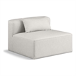 Meridian Furniture Cube Cream Vegan Leather Armless Chair