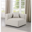 Meridian Furniture Cube Cream Vegan Leather Corner Chair