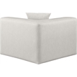Meridian Furniture Cube Cream Vegan Leather Corner Chair