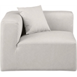 Meridian Furniture Cube Cream Vegan Leather Corner Chair