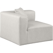Meridian Furniture Cube Cream Vegan Leather Corner Chair