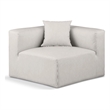 Meridian Furniture Cube Cream Vegan Leather Corner Chair