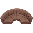Meridian Furniture Arc Cognac Vegan Leather Modular Sectional