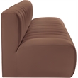 Meridian Furniture Arc Cognac Vegan Leather Modular Sectional