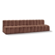 Meridian Furniture Arc Cognac Vegan Leather Modular Sectional