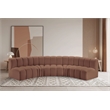 Meridian Furniture Arc Cognac Vegan Leather Modular Sectional