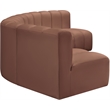 Meridian Furniture Arc Cognac Vegan Leather Modular Sectional