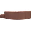 Meridian Furniture Arc Cognac Vegan Leather Modular Sectional