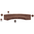 Meridian Furniture Arc Cognac Vegan Leather Modular Sectional