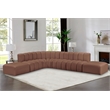 Meridian Furniture Arc Cognac Vegan Leather Modular Sectional