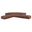 Meridian Furniture Arc Cognac Vegan Leather Modular Sectional