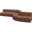 Meridian Furniture Arc Cognac Vegan Leather Modular Sectional