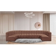 Meridian Furniture Arc Cognac Vegan Leather Modular Sectional