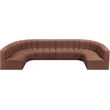 Meridian Furniture Arc Cognac Vegan Leather Modular Sectional
