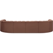 Meridian Furniture Arc Cognac Vegan Leather Modular Sectional