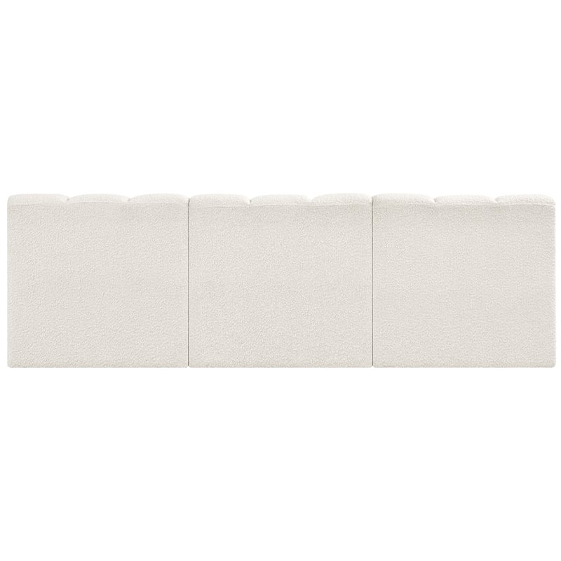 Meridian Furniture Arc Cream Boucle Fabric Modular Sectional