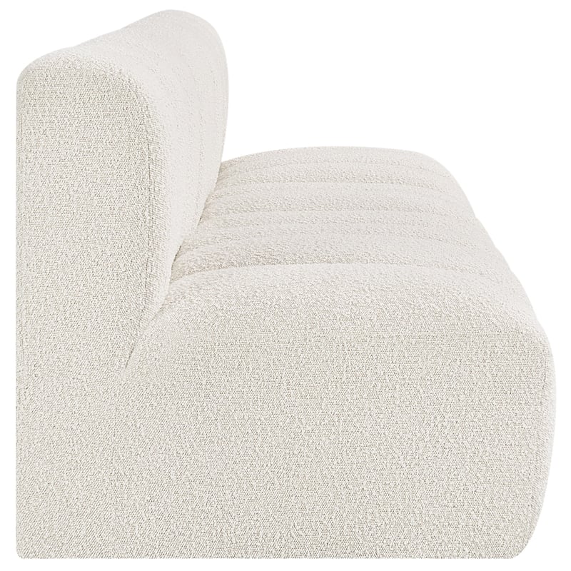 Meridian Furniture Arc Cream Boucle Fabric Modular Sectional