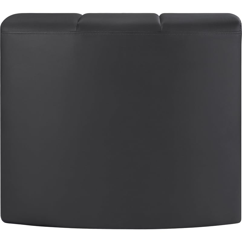 Meridian Furniture Arc Black Vegan Leather Curved Corner