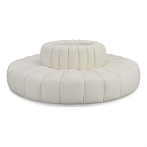 Meridian Furniture Arc Cream Vegan Leather Modular Sectional