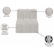 Meridian Furniture Arc Cream Vegan Leather Straight Chair