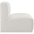 Meridian Furniture Arc Cream Vegan Leather Straight Chair