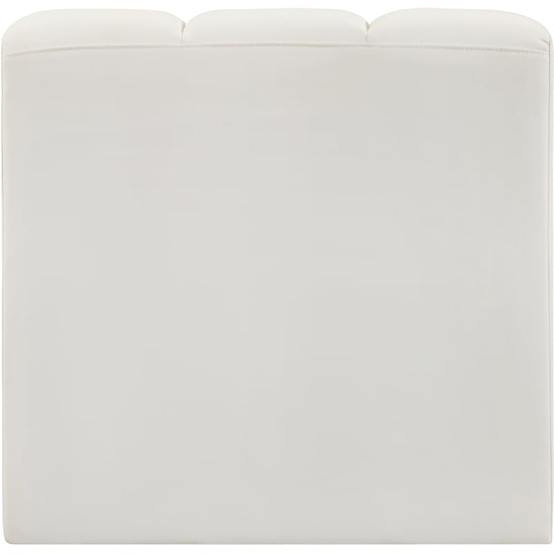 Meridian Furniture Arc Cream Vegan Leather Straight Chair