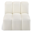 Meridian Furniture Arc Cream Vegan Leather Straight Chair