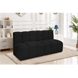 Meridian Furniture Arc Black Boucle Fabric Modular Sectional